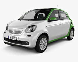 3D model of Smart ForFour Electric Drive 2020