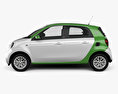 Smart ForFour Electric Drive 2020 3D 모델  side view
