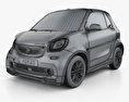 Smart ForTwo Brabus Electric Drive cabriolet 2020 3d model wire render