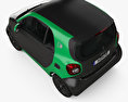 Smart ForTwo Electric Drive coupé 2020 Modèle 3d vue du dessus