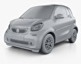 Smart ForTwo Electric Drive coupé 2020 Modèle 3d clay render