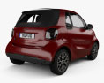 Smart ForTwo EQ Prime cabriolet 2023 3d model back view