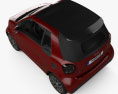 Smart ForTwo EQ Prime cabriolet 2023 3D-Modell Draufsicht