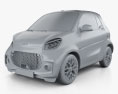 Smart ForTwo EQ Prime cabriolet 2023 3d model clay render