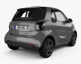 Smart ForTwo EQ Pulse cabriolet 2023 Modelo 3D vista trasera