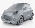 Smart ForTwo EQ Pulse Кабріолет 2023 3D модель clay render