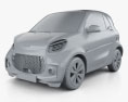 Smart ForTwo EQ Prime coupe 2022 3d model clay render