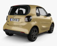 Smart ForTwo EQ Pulse coupe 2023 3d model back view