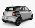 Smart ForFour EQ Passion 2022 3Dモデル 後ろ姿