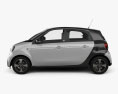 Smart ForFour EQ Passion 2022 3Dモデル side view