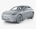 Smart 3 Pulse with HQ interior 2023 3D模型 clay render
