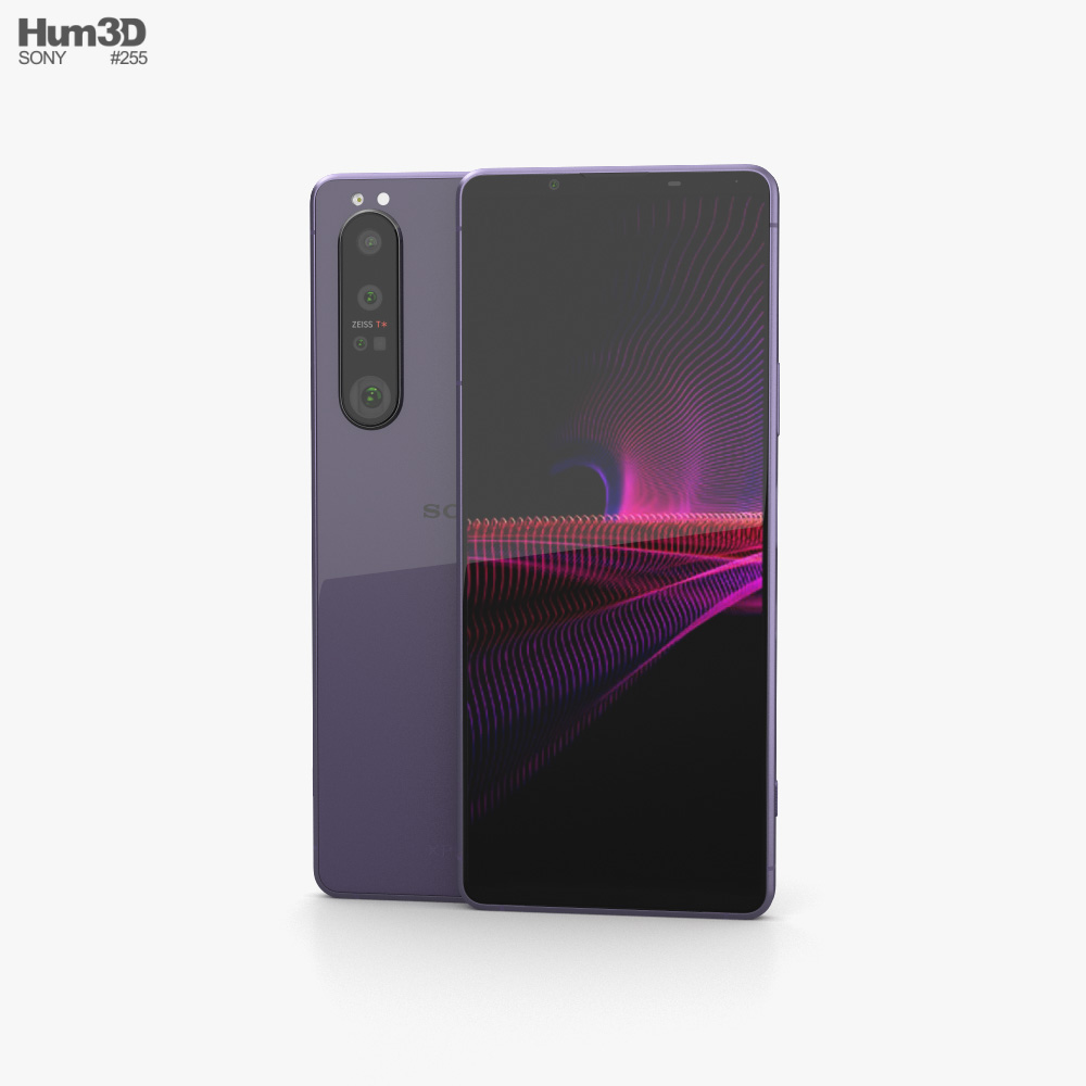 Sony Xperia 1 III Frosted Purple 3D model