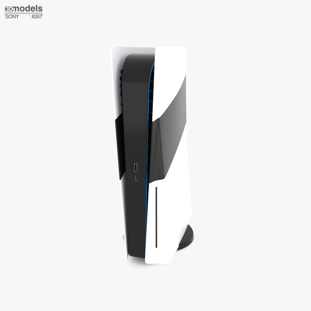 Sony PS5 Pro White Modello 3D
