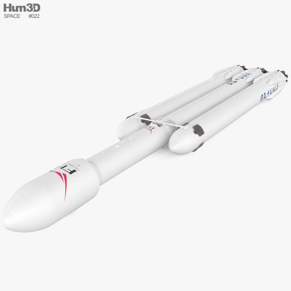 Falcon Heavy 3D-Modell