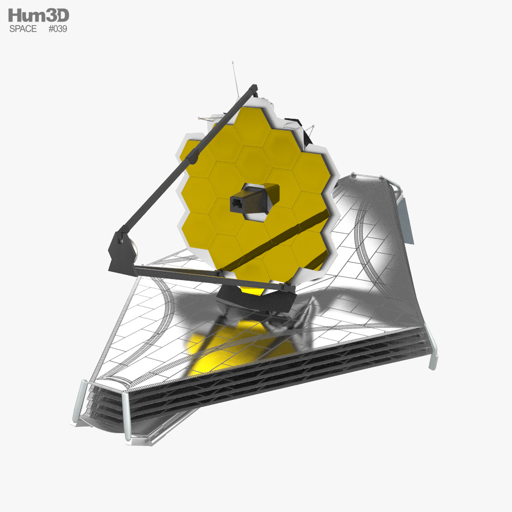 James-Webb-Weltraumteleskop 3D-Modell