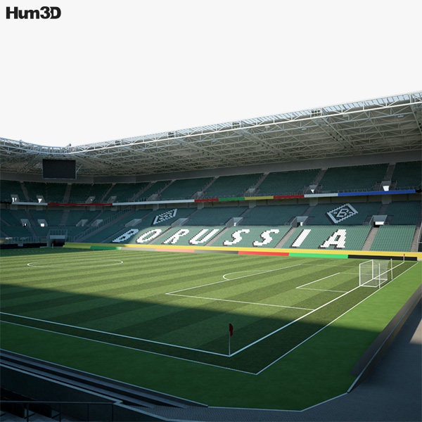 Stadion im Borussia-Park Modèle 3D