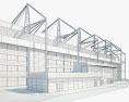 Stadion im Borussia-Park Modello 3D
