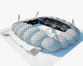 Melbourne Rectangular Stadium Modello 3D