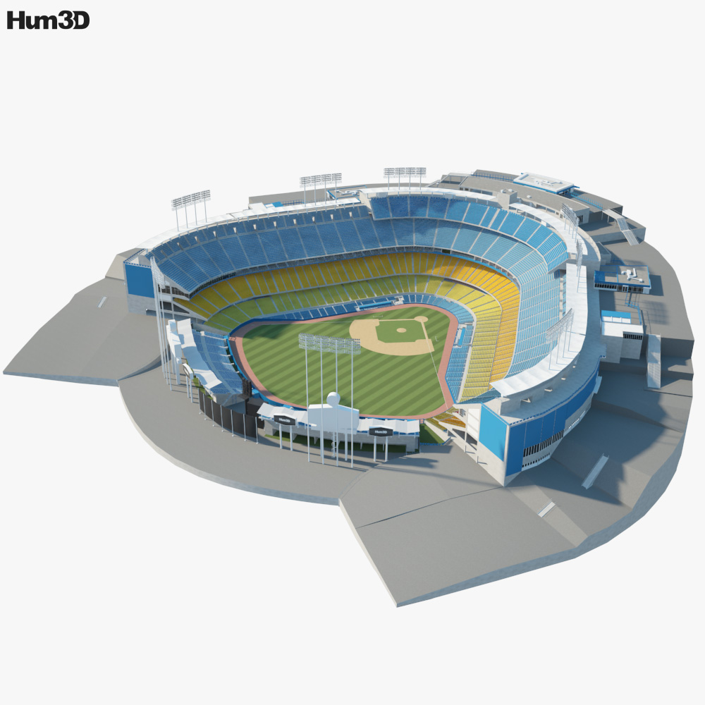 MLB Los Angeles Dodgers 6x19 Stadium 3D View Banner