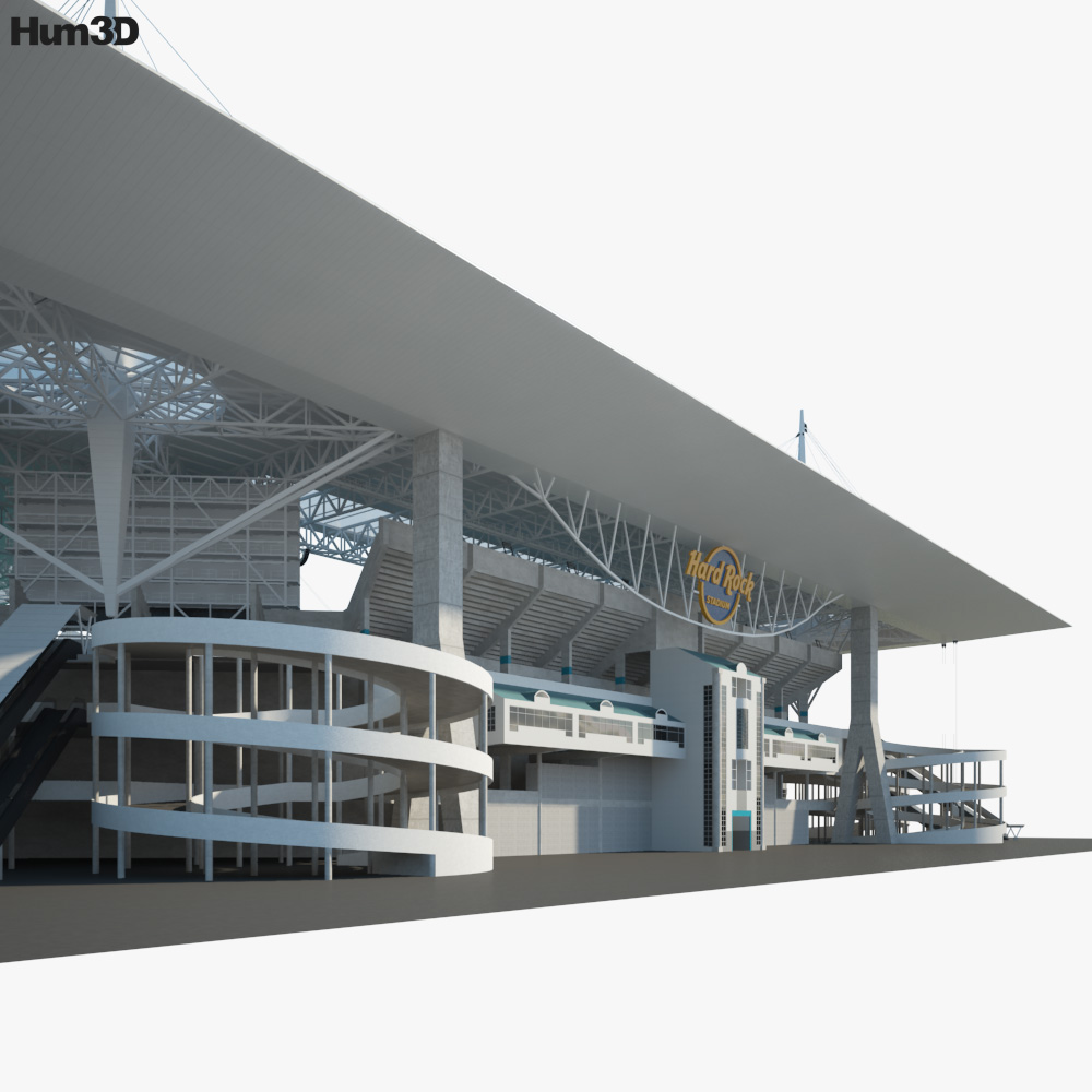 Miami Dolphins Hard Rock Stadium 3D Wood Stadium Replica — 3D WOOD