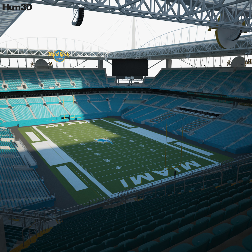 Miami Dolphins Hard Rock Stadium 3D Wood Stadium Replica — 3D WOOD