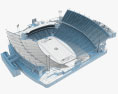 Memorial Stadium Clemson Modello 3D