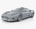 Spyker C8 Aileron 2014 3D-Modell clay render
