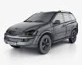 SsangYong Kyron 2014 3D 모델  wire render