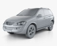 SsangYong Kyron 2014 3D-Modell clay render