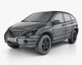 SsangYong Actyon 2014 3d model wire render