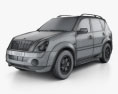 SsangYong Rexton 2006 3Dモデル wire render