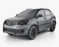 SsangYong Actyon 2017 3d model wire render