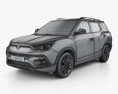 SsangYong XLV 2018 3Dモデル wire render