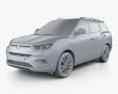 SsangYong XLV 2018 3D-Modell clay render
