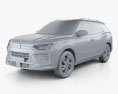 SsangYong Korando 2014 3d model clay render