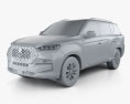 SsangYong Rexton 2024 3Dモデル clay render