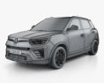 SsangYong Tivoli 2023 3Dモデル wire render