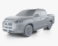 SsangYong Musso Rhino 2024 3D 모델  clay render