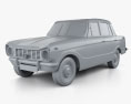 Standard Gazel 1971 3D模型 clay render