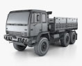 Stewart & Stevenson M1083 MTV Truck 3 ejes 2022 Modelo 3D wire render