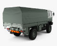 Steyr 12M18 General Utility Truck 1996 3D-Modell Rückansicht