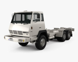 Steyr Plus 91 1491 Chassis Army Truck 1978 3D 모델 