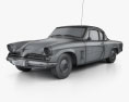 Studebaker Champion Starlight Coupe 1953 3Dモデル wire render