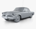 Studebaker Champion Starlight Coupe 1953 3Dモデル clay render