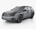 Subaru Outback 2010 3d model wire render