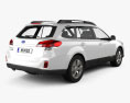 Subaru Outback US 2014 3d model back view