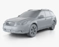 Subaru Outback US 2014 3d model clay render
