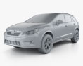 Subaru XV 2014 3d model clay render
