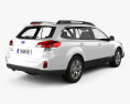 Subaru Outback limited US 2014 3d model back view