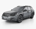 Subaru Outback limited US 2014 3d model wire render